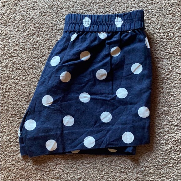J. Crew Factory Shorts J Crew Navy Polka Dot Boardwalk Pull On